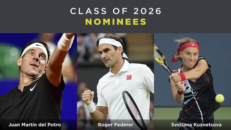 RogerÂ Federer, Del Potro lead nominees for 2026 Tennis Hall of Fame Class
