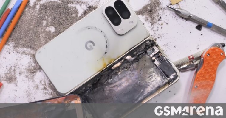 Google Pixel 10 Pro Fold battery explodes during extreme durability test