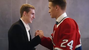 Lane Hutson and Ivan Demidov met fans in Mascouche