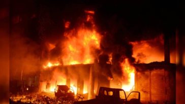 Fire Guts Popular Alaba Market In Lagos