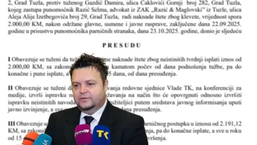 JOŠ JEDAN AUTOGOL U VLADI TK: Ministar Gazdić presuđen za klevetu bivše pomoćnice Elezović