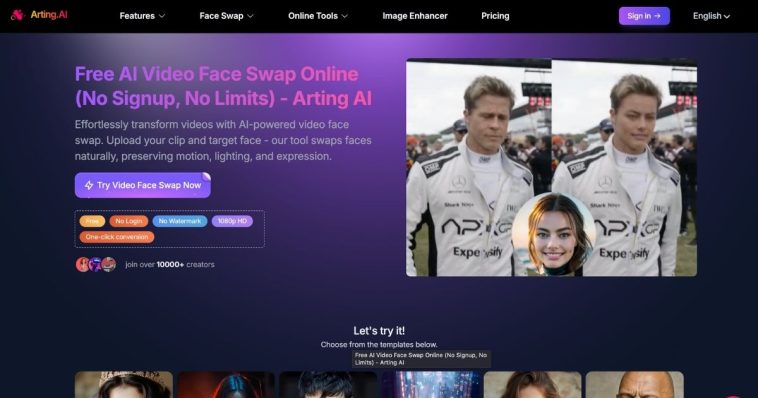 Arting AI Video Face Swap: Seamless Face Replacements