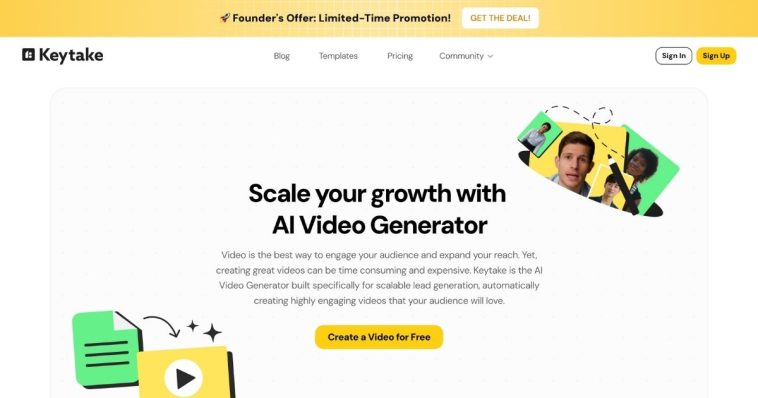 Keytake: AI-Powered Video Generator for Businesses