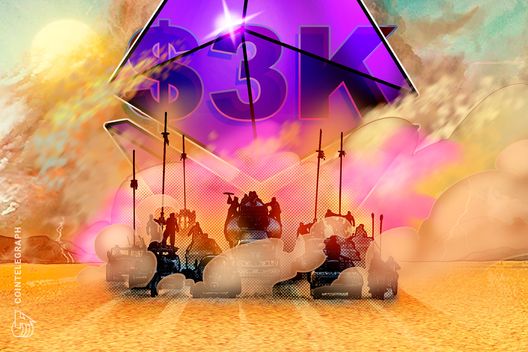 Gráfico de precios de Ethereum apunta a menos de 3.000 dólares