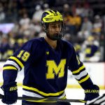 Michael Hage played wing in his last NCAA game