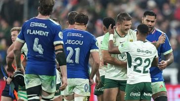 Rugby: South Africa overcomes red card and halftime deficit to beat France