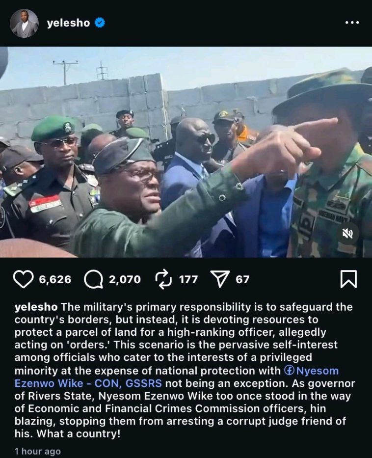 BREAKING: Sowore Reacts to Viral Wike–Soldiers Face-Off, Says Military Has Abandoned Its Duty
