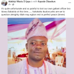 Mentally ill young man st@bs NSCDC officer to d3ath in Ondo