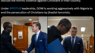 US Defence Secretary Pete Hegseth meets Nigeriaâs National Security Advisor Nuhu Ribadu over k!lling of Christians