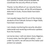 All 38 church members abducted in Kwara have regained ther freedom