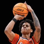 Love To See It! La La & Carmelo Anthony Pop Out To Support Kiyan As He Drops Buckets For Syracuse University (VIDEOS)