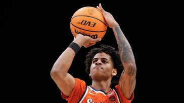 Love To See It! La La & Carmelo Anthony Pop Out To Support Kiyan As He Drops Buckets For Syracuse University (VIDEOS)