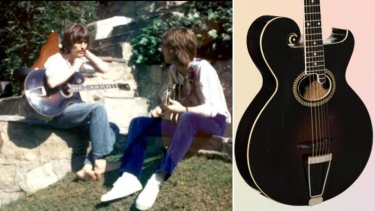 “An icon of late 1960s rock history”: George Harrison and Eric Clapton’s historic 1913 Gibson ‘Pattie’ acoustic is headed to auction – months after it was listed on Reverb for almost $1,000,000