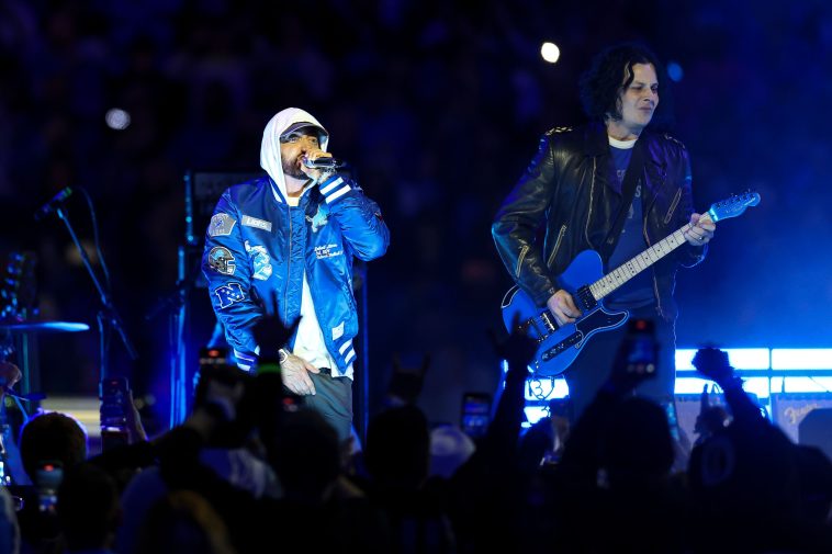 Jack White and Eminem Unite for Halftime Show at Detroit Lions Thanksgiving Game: Watch