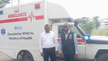 WHO hands over two ambulances and oxygen equipment to strengthen emergency referrals in The Gambia
