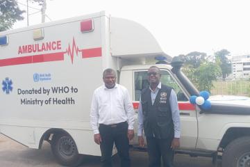 WHO hands over two ambulances and oxygen equipment to strengthen emergency referrals in The Gambia