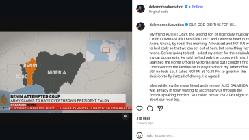 Media personality Dele Momodu explains how he escaped being in Benin Republic following coup attempt