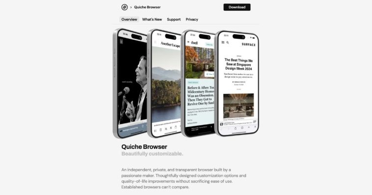 Quiche Browser: Privacy-Focused iOS Browser