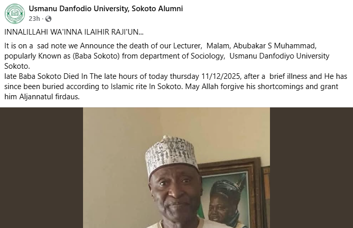Activist Abubakar Sokoto passes on