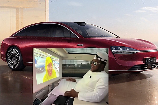 Nigerian Car Dealer Shows Off Huawei’s Stelato S9 With 32-inch Screen For Rear Seat Passengers
